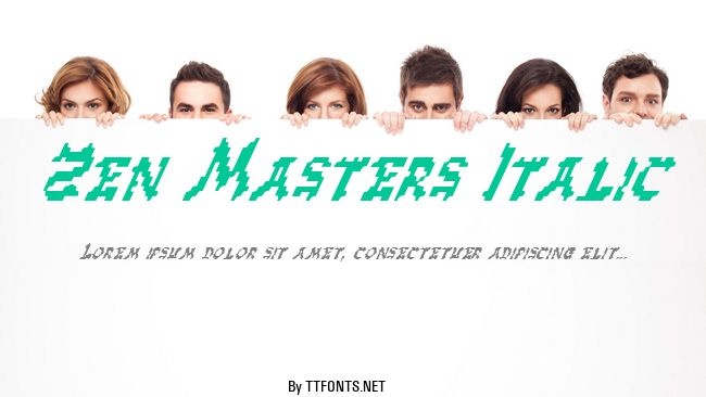 Zen Masters Italic example